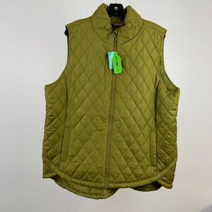 Maurices Vest sz M Outdoor Winter Fall Quilted Green New NWT